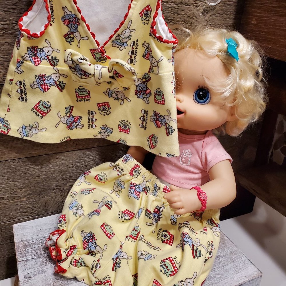 L.A. Baby Easter Pajama Set 3–6M Bunny Sleeveless Shorts Soft PJs Girl
